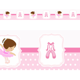 Faixa Decorativa Adesivo De Parede Border Infantil Bailarina - Magazine do adesivo