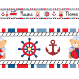 Faixa Decorativa Adesivo Parede Border Infantil Marinheiro - Magazine do adesivo