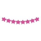 Faixa Decorativa Estrela 3D Pink 3,60M Dec. Festas - Cromus