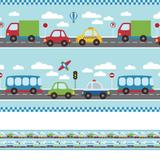 Faixa Decorativa Infantil Adesiva Carros 10mx10cm - Quartinhos