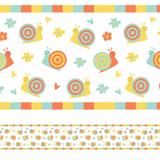 Faixa Decorativa para Quarto de Bebê Caracol 5mx10cm - Quartinhos