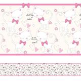 Faixa Decorativa para Quarto de Menina Gatinhos 10mx10cm - Quartinhos