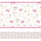 Faixa Decorativa para Quarto de Menina Gatinhos 5mx10cm - Quartinhos