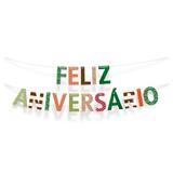 Faixa Feliz Aniversario Dinossauros Dec. Festas - Cromus