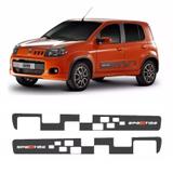 Faixa Lateral Fiat Uno Sporting Adesivo Grafite Decorativo - Sportinox