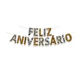 Faixa para Decoração Feliz Aniversário Safári Cromus