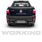 Faixa Traseira Fiat Strada Working Adesivo Prata Decorativo - Sportinox