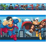 Faixas Border Super Herois Baby Criança Modelo 02 - 5 metros - Mundo dos adesivos