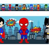Faixas Border Super Herois Cute Baby Modelo 01 - 5 metros - Mundo dos adesivos