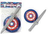 Fantasia Acessorio Espada C/ Escudo Herois 42CM Unidade Leplastic