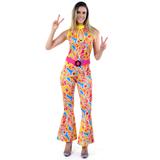 Fantasia Anos 70 Disco Feminino Adulto