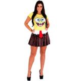 Fantasia Bob Esponja Feminina Adulto Completa Com Gravata - Sulamericana
