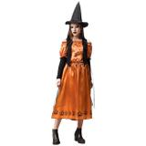 Fantasia Bruxa Briana Abóbora Adulto Com Colete de Halloween - Fantasias carol fsp