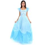 Fantasia Cinderela Adulto Princesa de Luxo Com Tiara - Sulamericana