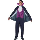Fantasia Conde Drácula Adulto Halloween Com Dentadura - Sulamericana