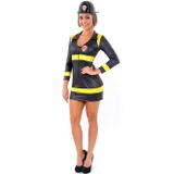 Fantasia de Bombeira Preta Adulto Heat Girl Completa Sulamericana