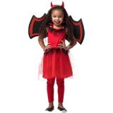 Fantasia de Diabinha Infantil Menina Halloween Chifres e Asa - Fantasias carol fsp