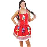 Fantasia de Festa Junina Adulto Feminino Vestido Caipira - Fantasias carol he