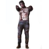 Fantasia de Halloween Adulto Masculino Zumbi The Walking Dead Com Luvas - Fantasias carol fsp