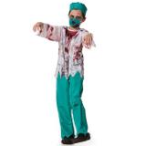 Fantasia de Halloween Infantil Masculino Medico Zumbi Com Máscara Touca e Faixa - Fantasias carol fsp