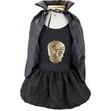 Fantasia de Halloween Para Bebe Vampira Baby Caveira Dourada Com Capa - Fantasias carol kb
