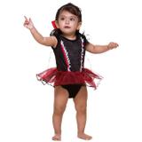 Fantasia de Halloween Vampira Bebê Menina Com Faixa de Halloween - Fantasias carol fsp