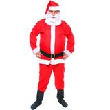 Fantasia De Papai Noel Adulto Luxo Com Barba - Sulamericana