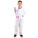 Fantasia de Profissões Kit Médico com Jaleco Estetoscópio e Acessórios - Sulamericana