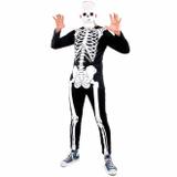 Fantasia Esqueleto Glow Adulto Halloween Com Máscara - Sulamericana
