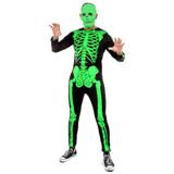 Fantasia Esqueleto Verde Adulto - Halloween