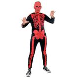 Fantasia Esqueleto Vermelho Adulto - Halloween