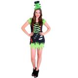 Fantasia Frankenstein Feminino Teen Com Tiara - Sulamericana