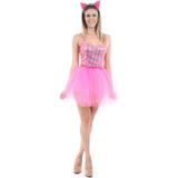Fantasia Gatinha Rosa Body Heat Girls Adulto Feminino Tiara Com Orelhas - Sulamericana
