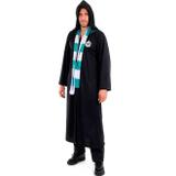 Fantasia Harry Potter Sonserina Capa com Capuz Draco Malfoy Adulto de Luxo Com Cachecol - Sulamericana