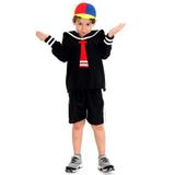 Fantasia Infantil Quico Com Blusa C/ Gravata, Shorts E Boné - Sulamericana
