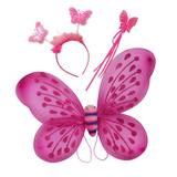 Fantasia Kit Asas de Borboleta Rosa - Festabox