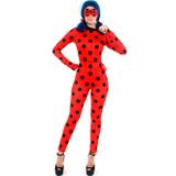 Fantasia LadyBug Adulto Feminina Macacão Longo Com Mascara e Pochete - Sulamericana