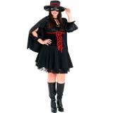 Fantasia Mascarada (Zorro) Feminina Adulto Heat Girl Plus Size - Sulamericana