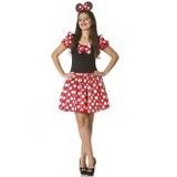Fantasia Minnie Vermelha Adulto Feminina Tiara Com Orelhas - Fantasias carol fsp