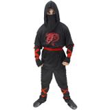 Fantasia Ninja Adulto Samurai Preto Com Faixas - Fantasias carol ch