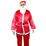 Fantasia Papai Noel c/ 5 peças Cetim - Ydh