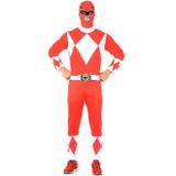Fantasia Power Rangers Adulto Vermelho Mighty Morphin Luxo - Sulamericana