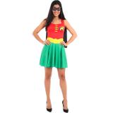 Fantasia Robin Adulto Feminina Com Máscara Verão - Sulamericana