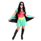Fantasia Robin Feminina - Heat Girls - Liga da justiça