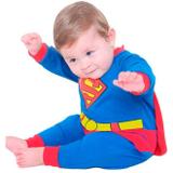 Fantasia Super Homem Bebê Longa Com Capa 3 a 12 meses - Sulamericana