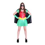 Fantasia Teen Robin Feminino - Liga da justiça