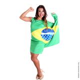 Fantasia Vestido Bandeira Brasil - Países