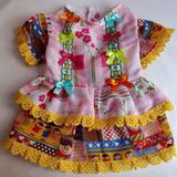 Fantasia Vestido Festa Junina para cachorro e gatos Ninelai