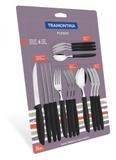 Faqueiro 16 Peças Aço Inox Preto PLENUS - Tramontina