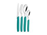 Faqueiro 24 pcs carmel turquesa/medio sortidos com laminas aco inox e cabos polipropileno tramontina